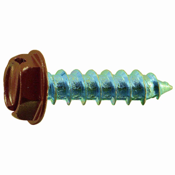Midwest Fastener Sheet Metal Screw, #10 x 3/4 in, Painted Steel Flange Hex Head Slotted Drive, 30 PK 37991 - main